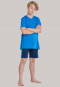 pajamas short jersey V-neck royal blue - Surfer Style