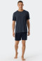 Pajamas short modal stripes dark blue - Long Life Soft