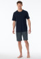 Schlafanzug kurz nachtblau gemustert - Casual Essentials