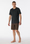 Schlafanzug kurz Organic Cotton anthrazit gemustert - Casual Nightwear