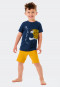 Pyjamashort biologisch katoen bamboe luipaard indigo - Natural Love