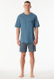 Schlafanzug kurz Organic Cotton Karos graphit - Comfort Nightwear