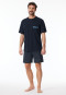 Schlafanzug kurz Organic Cotton Karos nachtblau - Comfort Nightwear