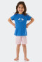 Pajamas short organic cotton seagulls aqua - Natural Love