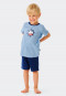 Short pajamas organic cotton stripes shark steering wheel - Capt'n Sharky