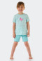 Pajamas short organic cotton stripes horse pink - Nightwear