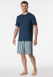 Pyjamas short Organic Cotton stripes admiral - Selected Premium