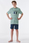 Pyjamas short Organic Cotton stripes Baseball mineral - Nightwear