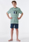 Pigiama corto Organic Cotton a righe baseball mineral - Nightwear