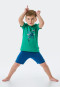 Pajamas short organic cotton animals comic dark green - Boys World