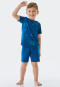 Pyjama kort biologisch katoen dieren boerderij blauw - Boys World