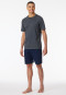Pajamas short stripes anthracite - Casual Essentials
