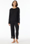 Pyjama lang 7/8 broek modal kant zwart - Sensual Premium