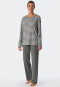 Pyjama lang biologisch katoen Bretonse strepen jade - Essential Stripes