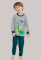 Pyjama lang boordjes dinosaurus grijs-gemêleerd/donkergroen - Supersaurus
