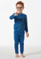 Schlafanzug lang Bündchen Drachen blau - Boys World