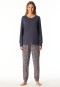 Pyjamas long pyjamas with graphite patterned cuffs - Comfort Essentials