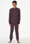 Pyjama long poignet bleu nuit imprimé - Family