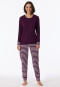 Pyjama longs bords-côtes prune - Casual Essentials
