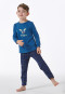 Pajamas long dragon checks blue - Boys World