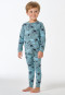 Pyjamas long fine rib cuffs Dinos mineral - Kids Nightwear