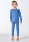 Pyjama lange fijnrib manchetten blauw - Kids Nightwear