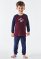 Pajamas long fleece cuffs winter mountains rat mauve - Rat Henry