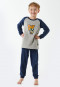 Pajamas long fleece cuffs wizard college heather gray - Rat Henry