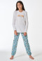 Lange pyjama met bloemenpatroon off-white - Teens Nightwear