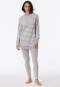 Pyjama long éponge leggings rayures gris chiné - Casual Essentials