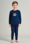 Long pajamas terry organic cotton cuffs stripes pirate dark blue - Capt'n Sharky
