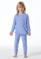 Schlafanzug lang Frottee Organic Cotton Bündchen Sterne flieder - Girls World