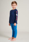 Pyjama lang interlock manchetten Hai letters donkerblauw - Capt'n Sharky
