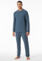 Schlafanzug lang Interlock jeansblau - Selected Premium Warming