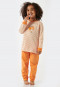 Pyjama long interlock coton bio bords-côtes rayures nounours cur - Natural Love