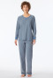 Schlafanzug lang jeansblau meliert - Casual Nightwear