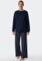 Pajamas long modal oversized shirt dark blue - Modern Nightwear