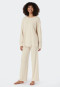 Schlafanzug lang Modal Oversized-Shirt sand - Modern Nightwear