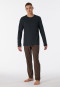 Pyjama long coton bio anthracite imprimé - Casual Nightwear