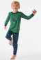Pajamas long organic cotton cuffs excavator pixel green - Boys World