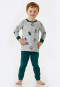 Pyjama lang biologisch katoen manchetten letters college grijs-gemêleerd - Rat Henry