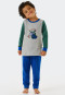 Pajamas long organic cotton cuffs dino pixel heather gray - Boys World