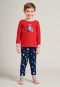 Pigiama lungo, polsini, in cotone biologico, orso polare, camion, rosso: Boys World