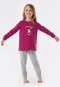 Schlafanzug lang Organic Cotton Bündchen Eule Zauberei beere - Cat Zoe