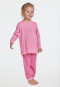 Pyjama lang organic cotton boordjes paard streepjes roze - Nightwear