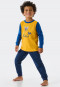 Pyjama long coton bio bords-côtes viking jaune - Boys World