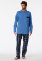 Pyjama lang Organic Cotton ruitjes oceaanblauw - Comfort Nightwear