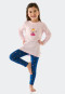 Schlafanzug lang Organic Cotton Leggings Kronen Prinzessin rosé - Girls World