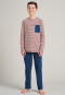 Long pajamas organic cotton stripes heather gray - Natural Love