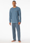 Long pyjamas Organic Cotton stripes graphite - Comfort Nightwear